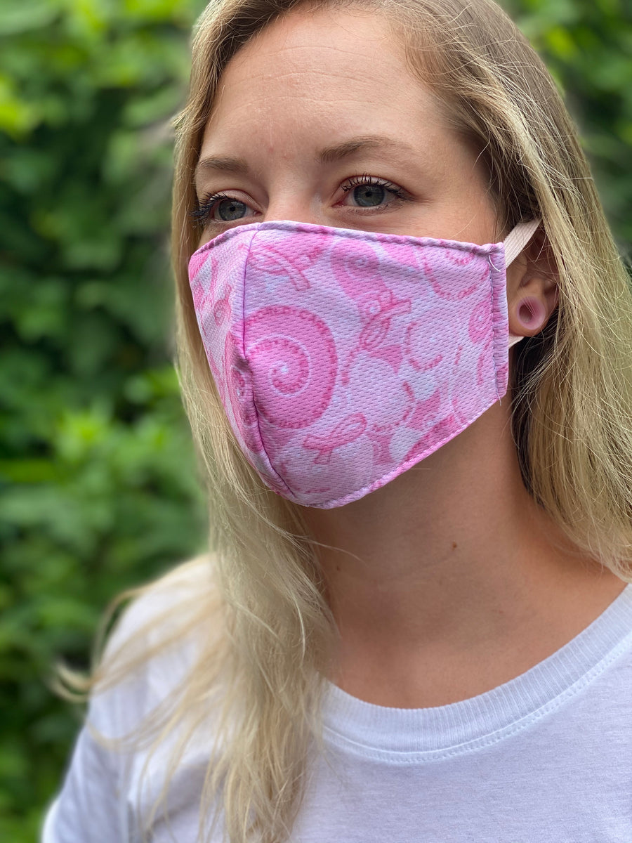 Triple Layer Light Pink Breast Cancer Awareness Mask