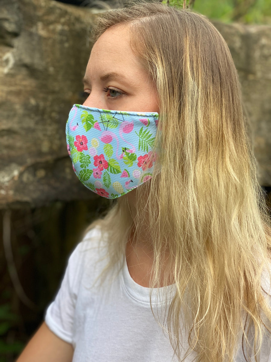 Triple Layer Floral2 Mask