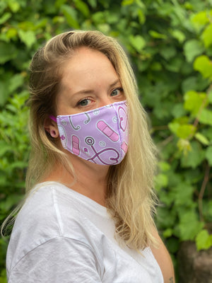 Triple Layer Medical Pink Mask